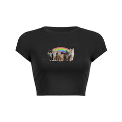 Cute cat shirt rainbow cat shirt cat