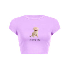 Spicy kitty baby tee 90s 2000s y2k