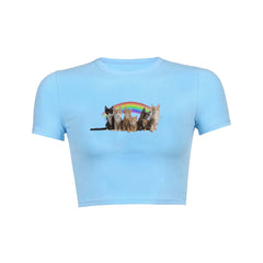 Cute cat shirt rainbow cat shirt cat