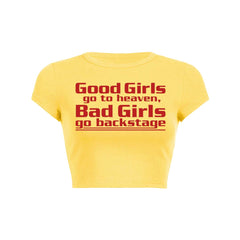 Good Girls Go To Heaven Y2K Baby Tee Crop Top