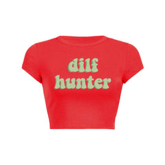 Green Hunter Y2K Baby Tee Crop Top