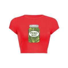 Pickle Slxt Y2K Baby Tee Crop Top
