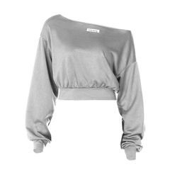 Long sleeve off shoulder crop top