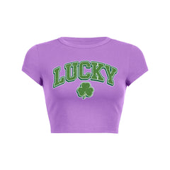 Lucky Baby Tee Cute Shamrock Baby Tee