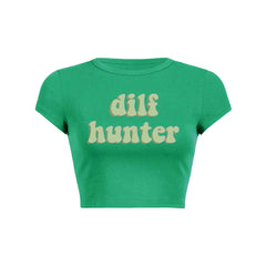 Green Hunter Y2K Baby Tee Crop Top