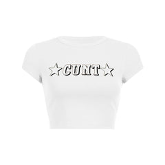 Star Count Y2K Baby Tee Crop Top