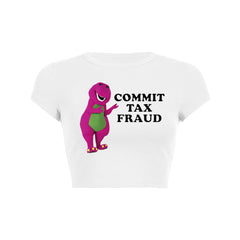 Commit Tax Fraud Y2K Baby Tee