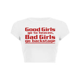 Good Girls Go To Heaven Y2K Baby Tee Crop Top