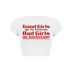 Good Girls Go To Heaven Y2K Baby Tee Crop Top