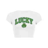 Lucky Baby Tee Cute Shamrock Baby Tee