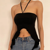Ruffled Solid halter top