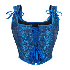 Lace up adjustable bustier contrast cami top