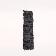 Hollow out solid patchwork gloves