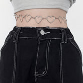 Hearts hollow out waist chain