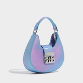 Gradient metal button crossbody purses handbag