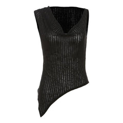 Cowl neck textured irregular solid top