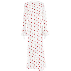 Long flared sleeve flower print zip-up maxi dress