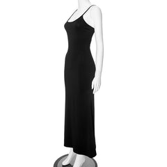 U neck butterfly pattern hollow out cami maxi dress | red tango dress