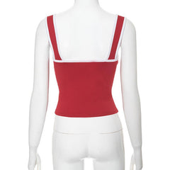 Ruched backless stitch cami top