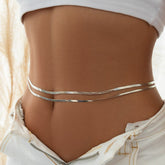 Snake layered waist chain