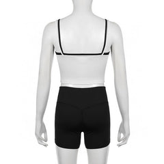 U neck contrast 2 piece cami pant set