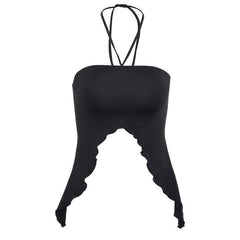 Ruffled Solid halter top