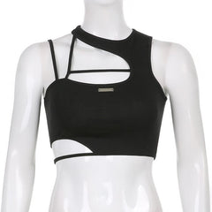 Hollow out irregular solid crop cut out top