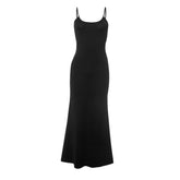 U neck butterfly pattern hollow out cami maxi dress | red tango dress