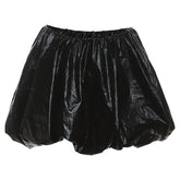 PU leather solid mini skirt