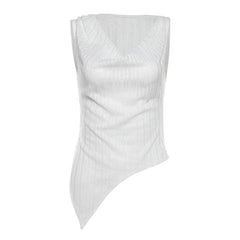 Cowl neck textured irregular solid top