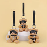 Harness PU leather fluffy o ring decor accessory