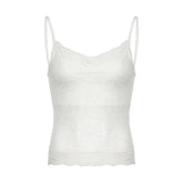 V neck lace backless cami top