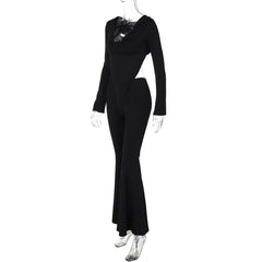 Long sleeve hoodie bodysuit pant set