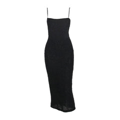 Square neck glitter backless cami maxi dress | red tango dress
