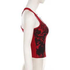 Abstract u neck tank top