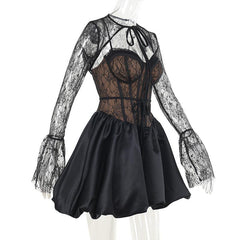 Sweetheart neck corset shrug 2 piece cami mini dress