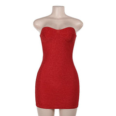 Sweetheart neck lace up mini dress