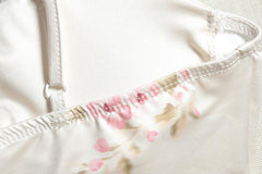Flower print padded self tie cami mini dress