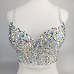 Sweetheart neck padded beaded cami top
