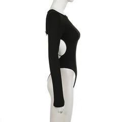 Long sleeve cross back beaded bodysuit