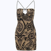 Mesh contrast hollow out cross back velvet mini dress | black rave dress | black rave dress