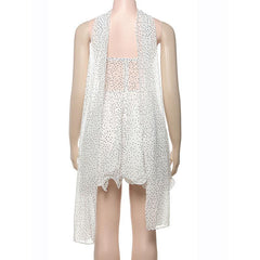 Sweetheart neck polka dot ruffle mini dress