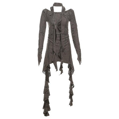 Long sleeve off shoulder ruffle mini dress
