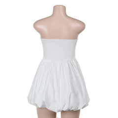 Backless ruched tube mini dress