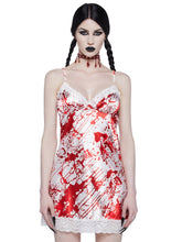 Lace hem print backless cami mini dress | red tango dress