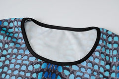 Wave point print short sleeve top