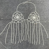 Halter tassels flower pattern beaded hollow out top