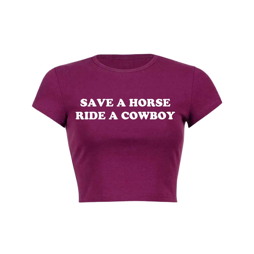 Save A Horse Y2K Baby Tee Crop Top
