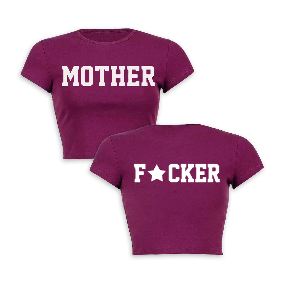 Motherfxcker Two Sides Y2K Baby Tee Crop Top
