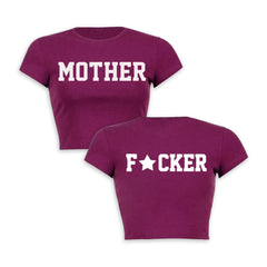 Motherfxcker Two Sides Y2K Baby Tee Crop Top
